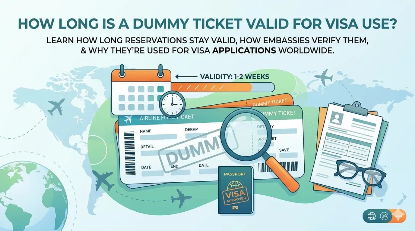 Calendar showing flight reservation validity period