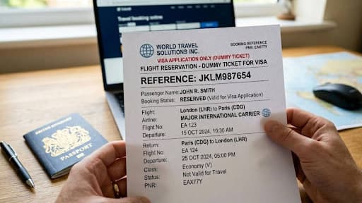 Cheap dummy ticket for visa - affordable flight proof