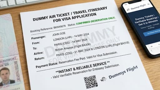 Dummy Air Ticket for Visa | Instant & Reliable Service