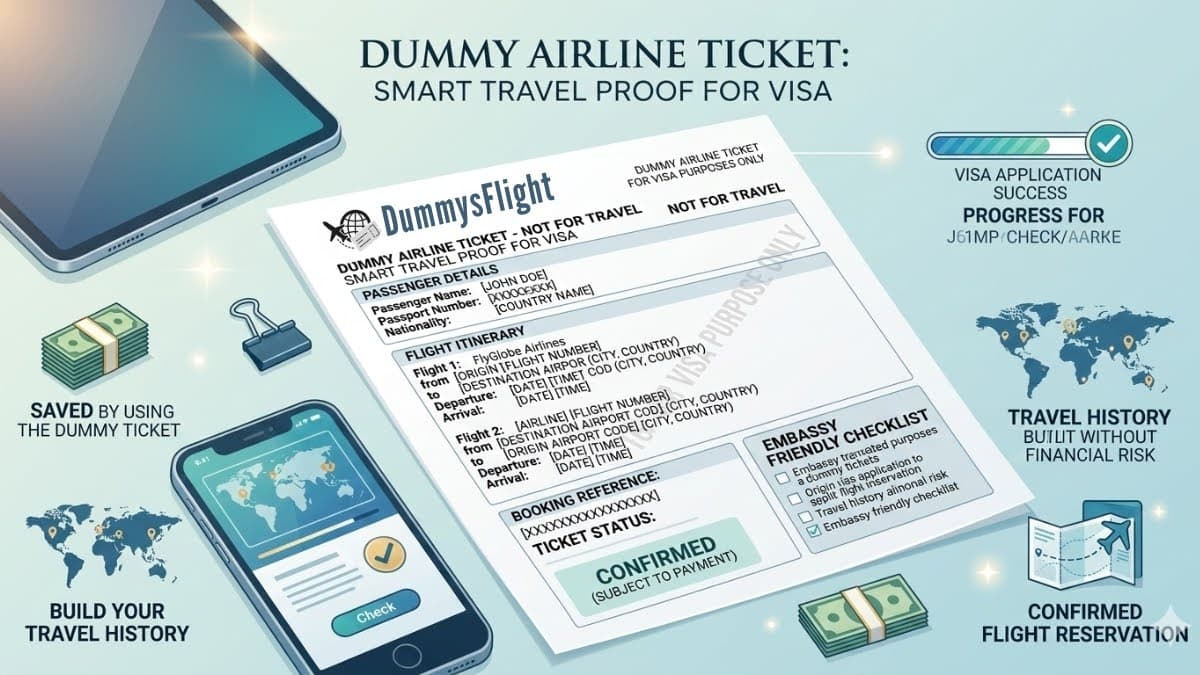 Dummy Airline Ticket: Smart Travel Proof for Visa