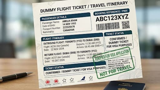 Dummy Flight Ticket for Visa – Instant And Authentic
