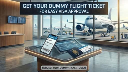 Dummy flight ticket for easy visa approval