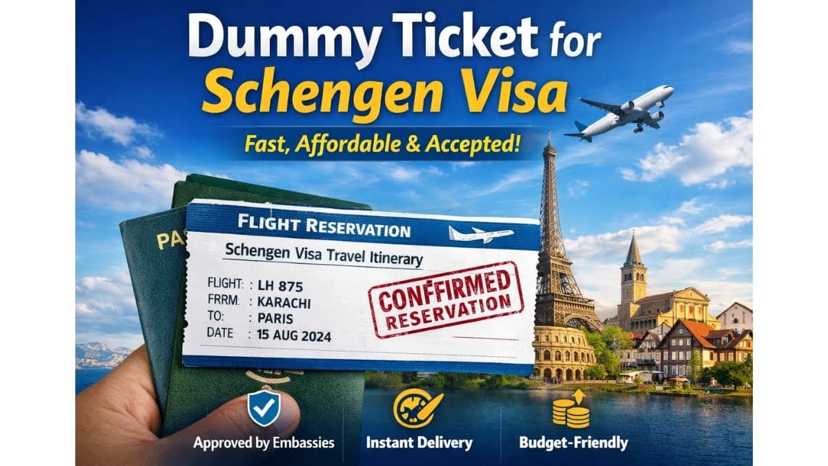 Dummy ticket for Schengen visa - flight reservation for visa application