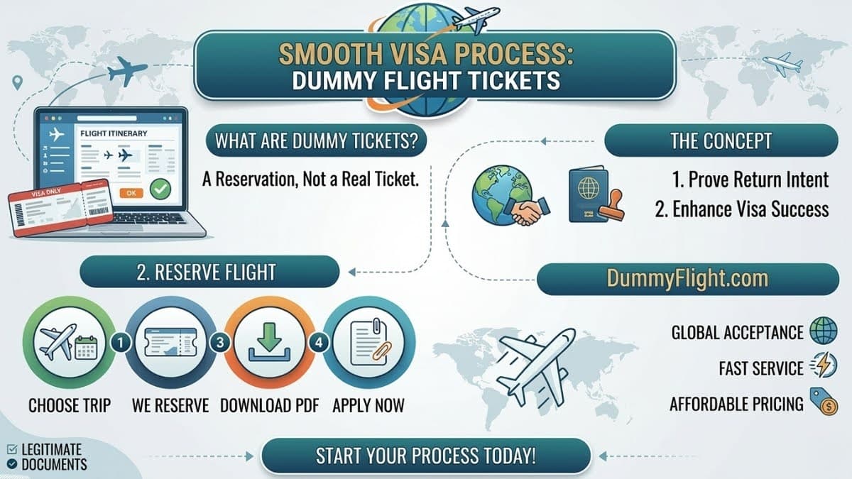 Get legitimate dummy flight tickets for a smooth visa process